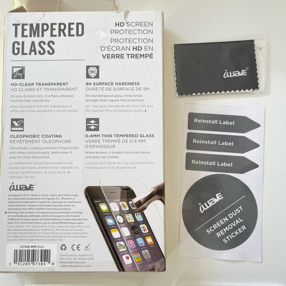 New iPhone Tempered Glass Screen Protector 8-Plus 3-Pack - Picture 5 of 6